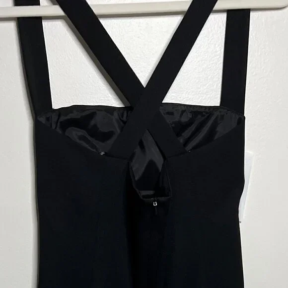 Black Halo Jackie ) Black Sheath Dress Career Lined Size S - Picture 5 of 8
